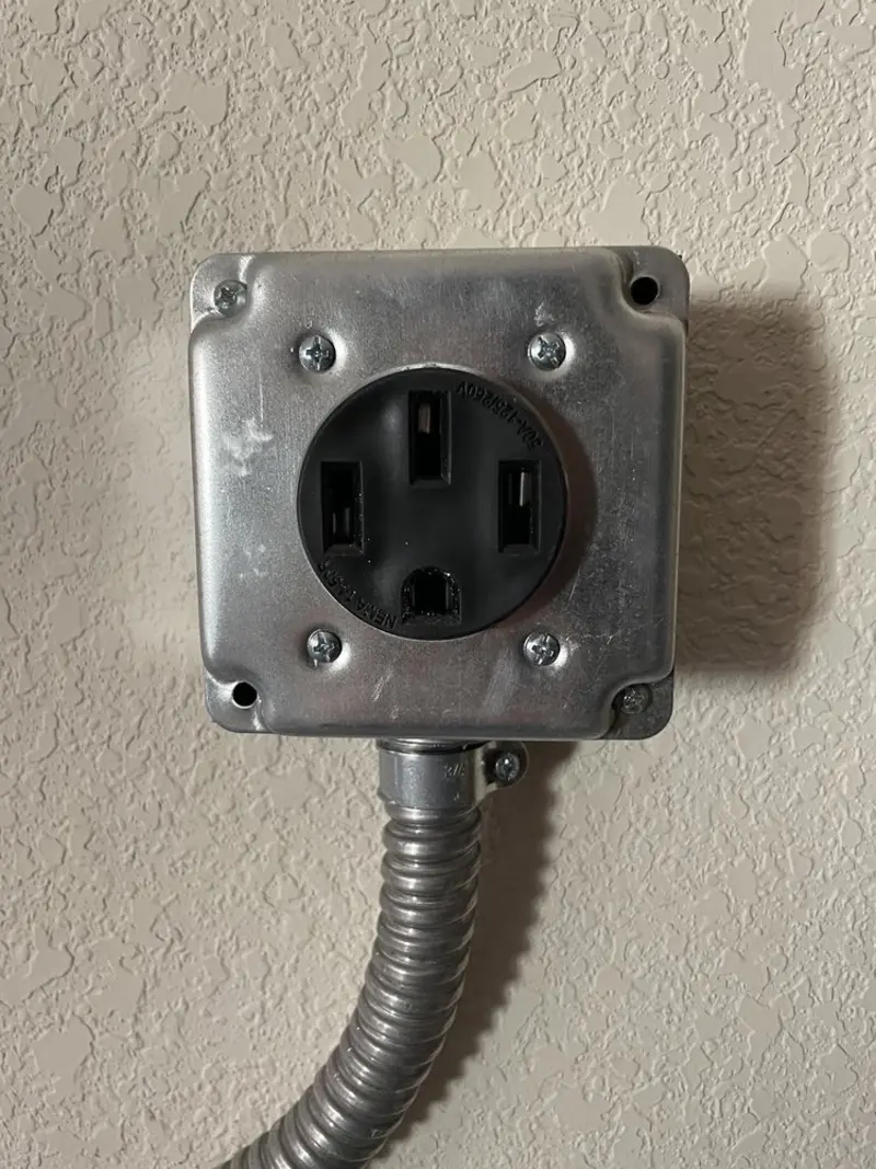 NEMA 14-50 outlet installed for Electrical Panel Upgrade in Mercedes
